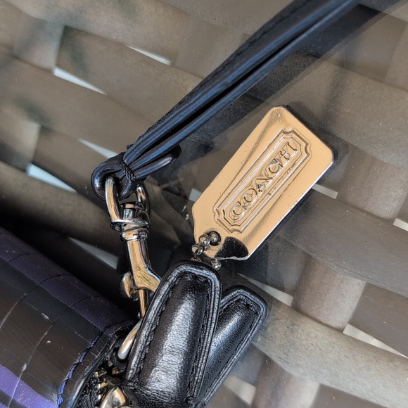 Coach Black and Purple Woven Wallet - Picture 3 of 12